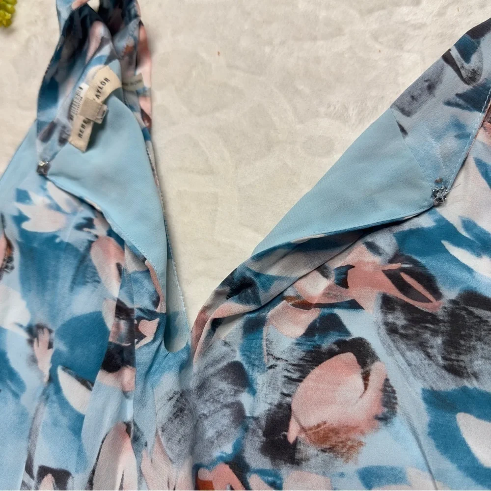 Rebecca Taylor Aloha Poolside Print Sleeveless Silk Multicolor Mini Dress 2